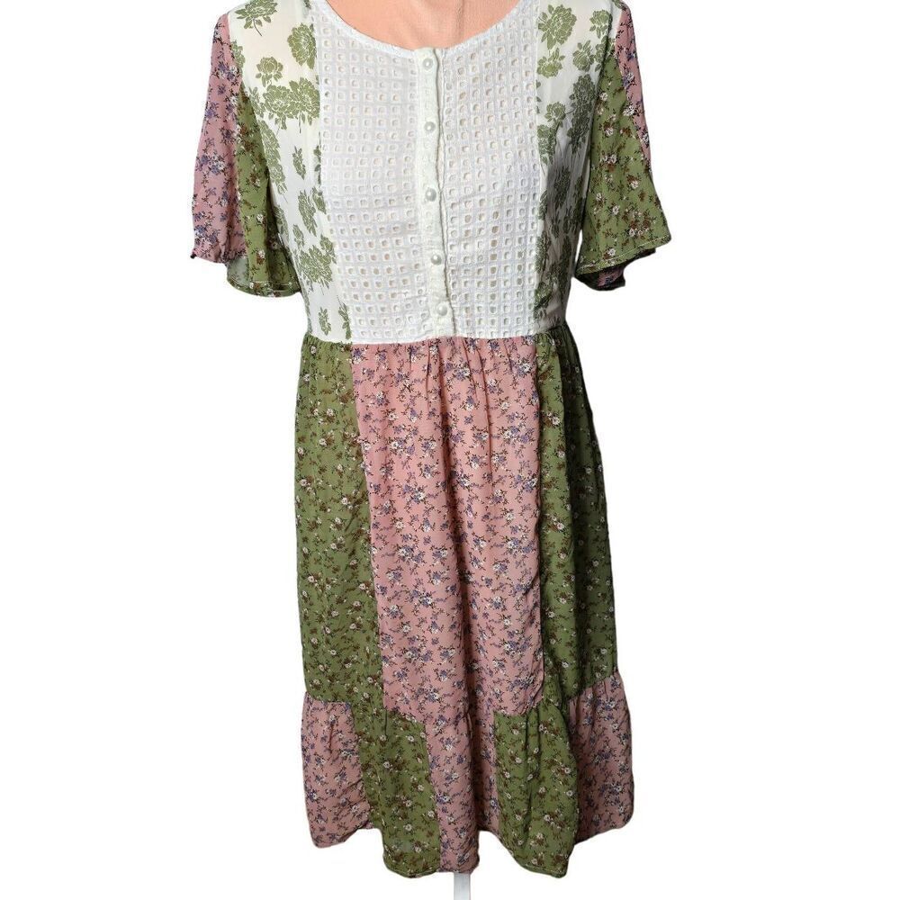 Piper & Scoot Patchwork Midi Dress